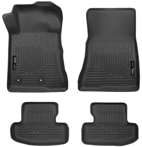 Husky WeatherBeater FRONT + BACK SEAT Floor Liners 2015 Ford Mustang
