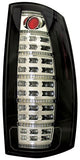 2007-2012 GMC Suburban + GMC Yukon XL Denali IPCW Fiber Optic / LED Tail Lights Black