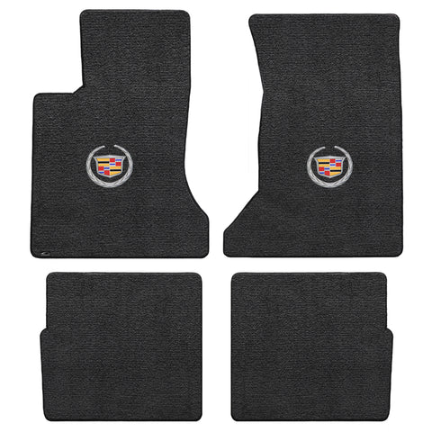 2006-2009 Cadillac SRX (2WD Models) "Cadillac Logo" Ultimats Front and Back Seat Floor Mats (Ebony) by Lloyd Mats