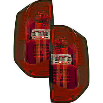 2014-2016 Toyota Tundra Red Smoke LED Tail Lights by IPCW