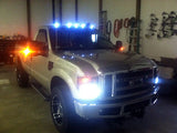 1999-2016 Ford F-250 F-350 F-450 Superduty RECON Smoked LED Truck Cab Lights w/ White LEDs 