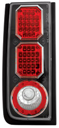 2003-2008 Hummer H2 IPCW Black LED Tail Lights