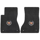 2003-2007 Cadillac CTS + CTS-V "Cadillac Logo" Ultimats FRONT Seat Floor Mats (Ebony) by Lloyd Mats