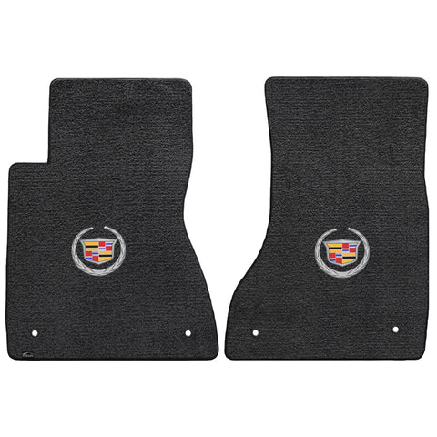 2003-2007 Cadillac CTS + CTS-V "Cadillac Logo" Ultimats FRONT Seat Floor Mats (Ebony) by Lloyd Mats