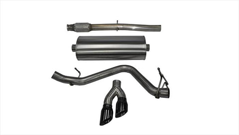 2014-2018 Chevrolet Silverado GMC Sierra (1500 5.3 V8) Crew Cab/Short Bed Double Cab/Standard Bed 143.5" Wheelbase Corsa Touring Cat-Back Exhaust BLACK