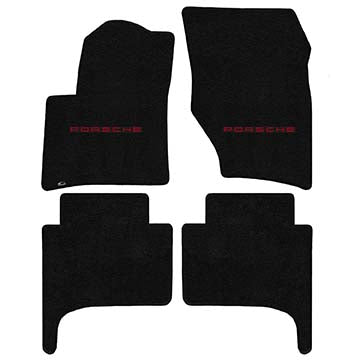 2008-2010  Porsche Cayenne "Porsche Logo" Ultimat Front and Back Seat Floor Mats (Black) by Lloyd Mats