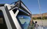2007-2016 Jeep Wrangler LED Light Bar Mounting Brackets (Mounts Rigid 50" E or SR Series) by Poison Spyder Customs