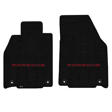 2017 Porsche Boxter (718) "Porsche Logo" Ultimat FRONT Seat Floor Mats (Black) by Lloyd Mats