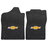 2015 Chevy Silverado (2500 3500 Standard Cab) "Bow Tie Logo" Ultimats FRONT Seat Floor Mats (Ebony) by Lloyd Mats