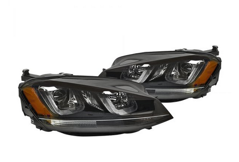 2014-2016 VW Golf 7 IPCW Black Projector Headlights w/ DRL