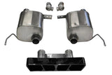 2014-2018 Chevy Corvette C7 6.2 V8 Polygon "Tail Light" Tip Corsa Sport Valve-Back Exhaust BLACK