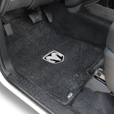 2010-2011 Dodge Ram 2500 3500  "Silver RAM Logo" Ultimats FRONT Seat Floor Mats (Black) by Lloyd Mats
