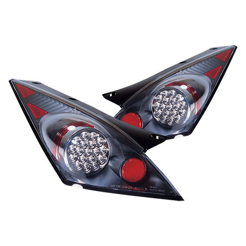 2003-2005 Nissan 350z IPCW BlackLED Tail Lights 