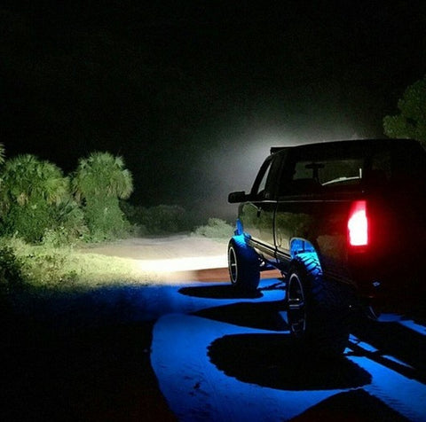 LED Rock Light Kit (Under Body / Wheel Well Mounted) 4Pcs BLUE by Recon