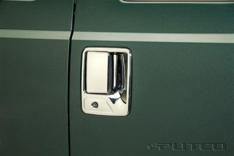 Putco Chrome Door Handle Covers 1999-2013 Ford Super Duty without Passenger Keyhole 4 Door