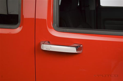 Putco Chrome Door Handle Covers 2005-2009 Hummer H3 and H3T (w/out Pass. Keyhole) (comes with tailgate piece - w/o tailgate keyhole)