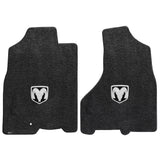 2010-2011 Dodge Ram 2500 3500  "Silver RAM Logo" Ultimats FRONT Seat Floor Mats (Black) by Lloyd Mats