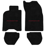 1989-1994 Porsche 911 Carrera 4 (964) "Porsche Logo" Ultimat Front and Back Seat Floor Mats (Black) by Lloyd Mats