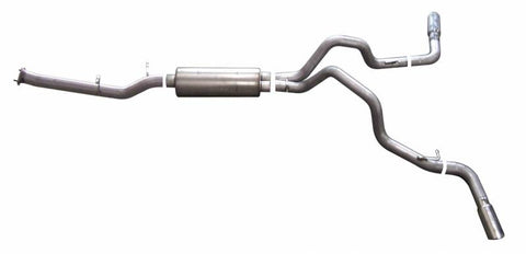 2007-2010 Chevy Silverado GMC Sierra 6.0 V8 2500HD/3500HD Crew Cab 6 1/2' Bed) Gibson Performance Dual Sport Cat-Back Exhaust (Aluminized)