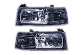 IPCW Black Diamond Cut Headlights w/ Corner Lights 1992-1996 Ford  F-150, Bronco