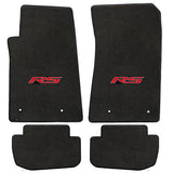 2010-2015 Chevy Camaro "RS Logo" Velourtex Front and Rear Seat Floor Mats (Ebony) by Lloyd Mats