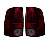 2009-2014 Dodge Ram 1500 AND 2010-2014 Dodge Ram 2500/3500 Red/Smoked  Recon LED Tail Lights