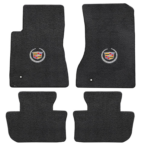 2011-2015 Cadillac CTS 2WD Coupe "Cadillac Logo" Ultimats Front and Back Seat Floor Mats (Ebony) by Lloyd Mats