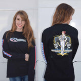Long Sleeve Daredevil Racing Inspired T-shirt w/  Patriotic Heatshield Logo (Mens Extra Large)