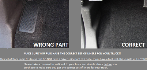 2011-2016 Ford F-250 F-350 F-450 SuperDuty Crew Cab / Super Cab (No Man Trans Case) (Models w/out Foot Rest Only) Xact Contour FRONT Floor Liners by Husky