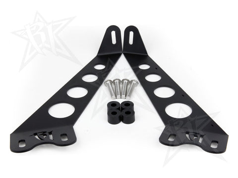 2007-2017 Jeep Wrangler10" LED Light Bar Hood Mount Kit by Rigid Industries