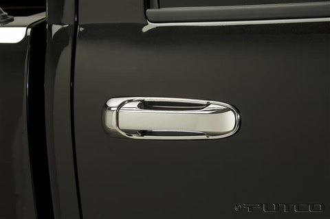 Putco Chrome Door Handle Covers 2002-2008 Dodge Ram 1500/2500/3500 2 Door ((w/ Pass. Keyhole))