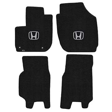 2015-2017 Honda Fit "Honda Logo" Velourtex Front and Back Seat Floor Mats (Ebony) by Lloyd Mats