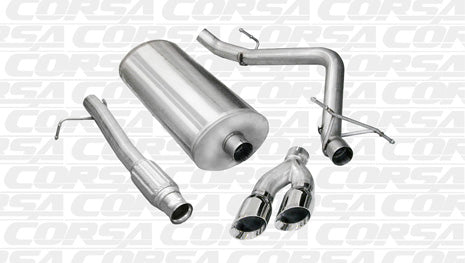 2009-2013 Chevrolet Silverado GMC Sierra 1500 4.8 + 5.3 V8 Regular Cab / 8' Bed 133" Wheelbase Corsa Sport Cat-Back Exhaust