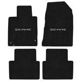 2016-2017 Honda Civic Sedan (Does not fit Si or Hybrid) "Honda Logo" Ultimat Front and Back Seat Floor Mats (Ebony) by Lloyd Mats