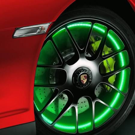 Green LED Wheel Light Rings (Set of 4) / LED Car Rim Lights by Oracle