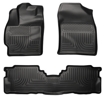 Husky WeatherBeater FRONT + BACK SEAT Floor Liners 2012-2016 Toyota Prius V
