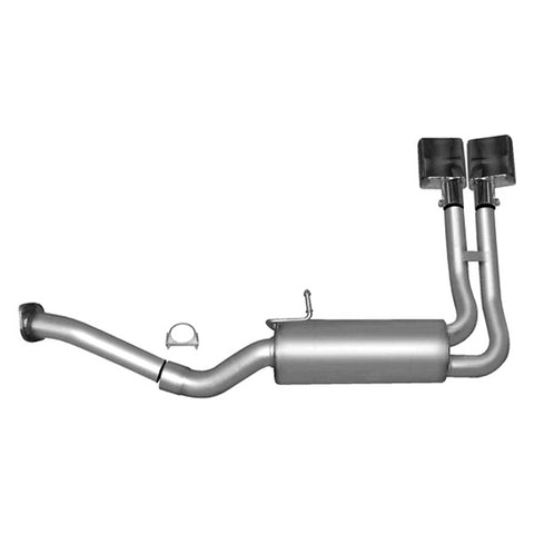 2002-2006 Chevy Silverado GMC Sierra 1500 4.3 4.8 5.3 2WD Extended Cab 8' Bed Gibson Super Truck Cat-Back Exhaust (Stainless)