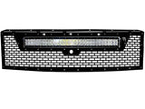 2011-2014 Ford F-150 Raptor w/out Front Camera Rigid Industries LED Grille (w/ 30" Curved LED Light Bar)