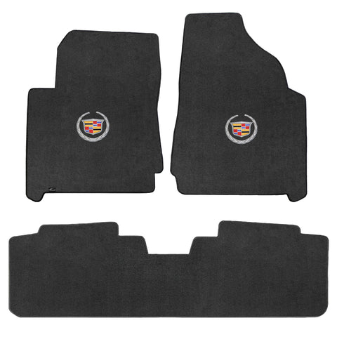 2010-2011 Cadillac SRX "Cadillac Logo" Velourtex Front and Back Seat Floor Mats (Ebony) by Lloyd Mats