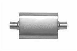 4" x 9" x 18" Oval Superflow Stainless Muffler (3" In 3" Out) by Gibson Performance