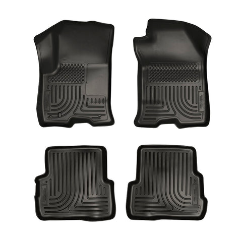 Husky WeatherBeater FRONT + BACK SEAT Floor Liners 2008-2011 Ford Focus