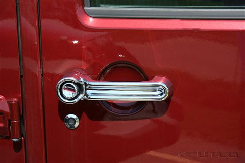 Putco Chrome Door Handle Covers 2007-2013 Jeep Wrangler 2 Door w/ Tailgate Handle