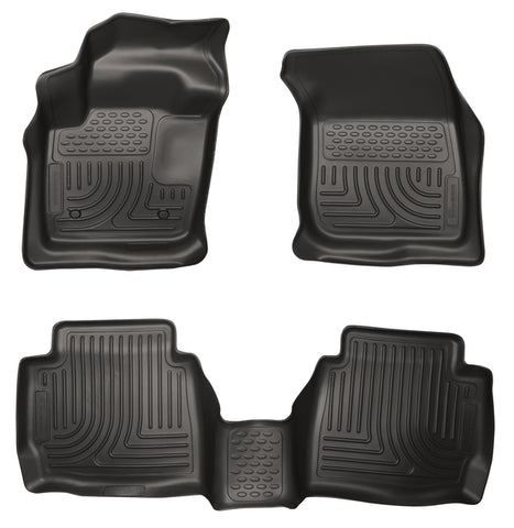 2013-2015 Ford Fusion FWD (Non Hybrid) + Lincoln MKZ Husky WeatherBeater FRONT + BACK SEAT Floor Liners