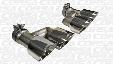2015-2017 Ford Mustang GT (5.0 V8 Premium Pkg w/ Roush Rear Valance) Corsa Quad Exhaust Tip Kit