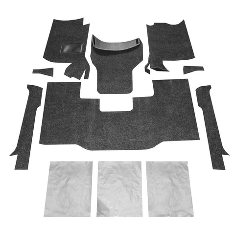 1976-1995 Jeep Wrangler CJ-7 and YJ BedRug 8pc Front Floor Liner Kit (Includes Heat Shields)