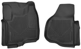 2012-2016 Ford F-250 F-350 F-450 SuperDuty Crew Cab / Super Cab (No Man Trans Case) (Models w/ Foot Rest Only) Xact Contour Floor Liners by Husky