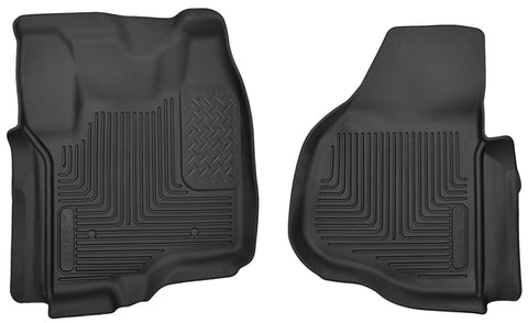 2012-2016 Ford F-250 F-350 F-450 SuperDuty Crew Cab / Super Cab (No Man Trans Case) (Models w/ Foot Rest Only) Xact Contour Floor Liners by Husky