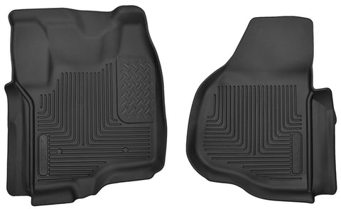 2012-2016 Ford F-250 F-350 F-450 SuperDuty Crew Cab / Super Cab (No Man Trans Case) (Models w/ Foot Rest Only) Xact Contour Floor Liners by Husky