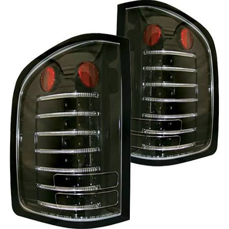 2010-2013 Chevy Silverado GMC Sierra 2500HD 3500HD (Dually Only) Black LED / Fiber Optic Tail Lights (Pair) by IPCW