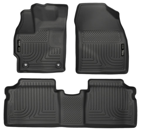 Husky WeatherBeater FRONT + BACK SEAT Floor Liners 2015 Toyota Prius (No V, C, or Plug-In)